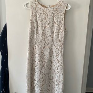 Lulus- Corita white lace midi dress